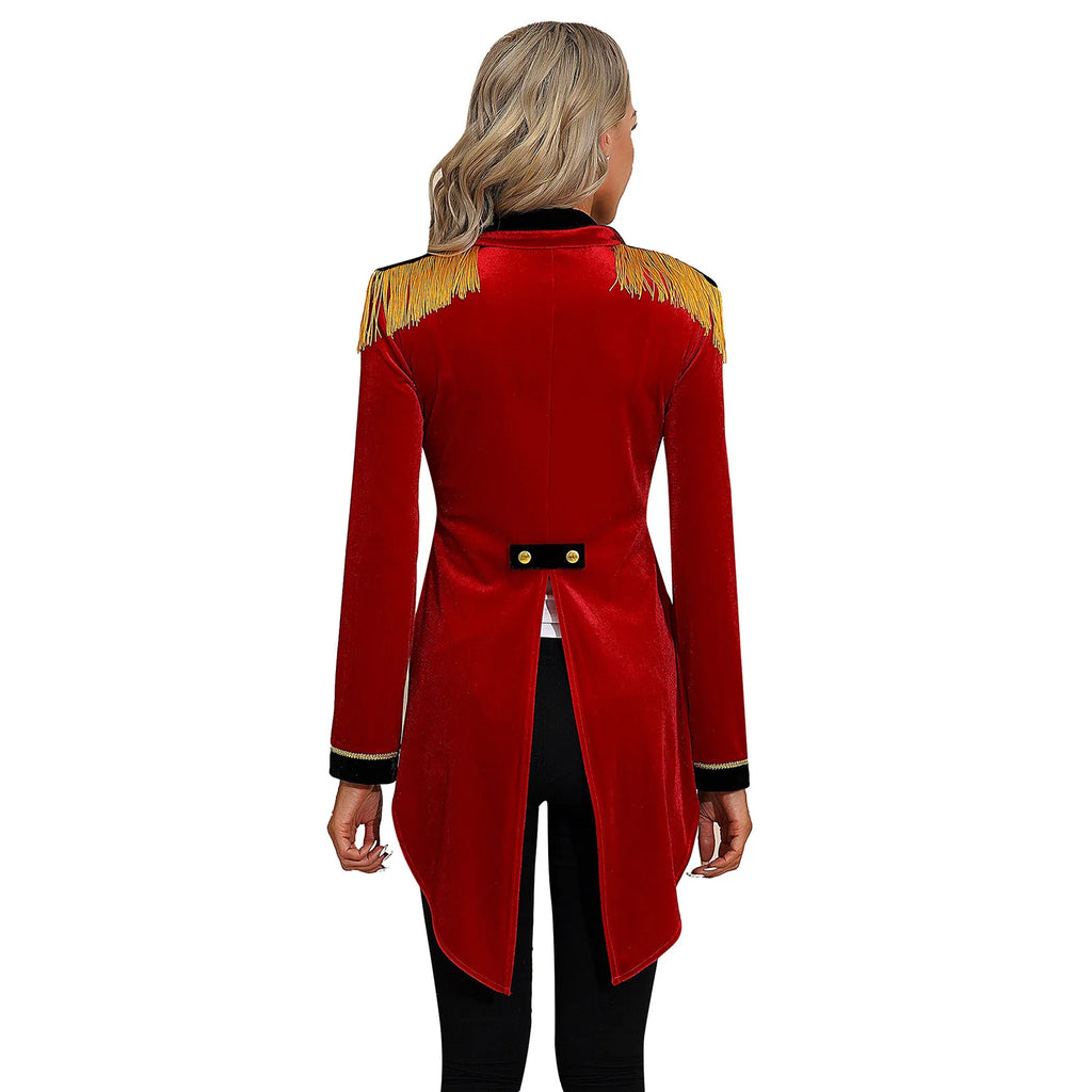 Veste de Monsieur Loyal Femme – Queue-de-Pie en Velours à Épaulettes – vue 4