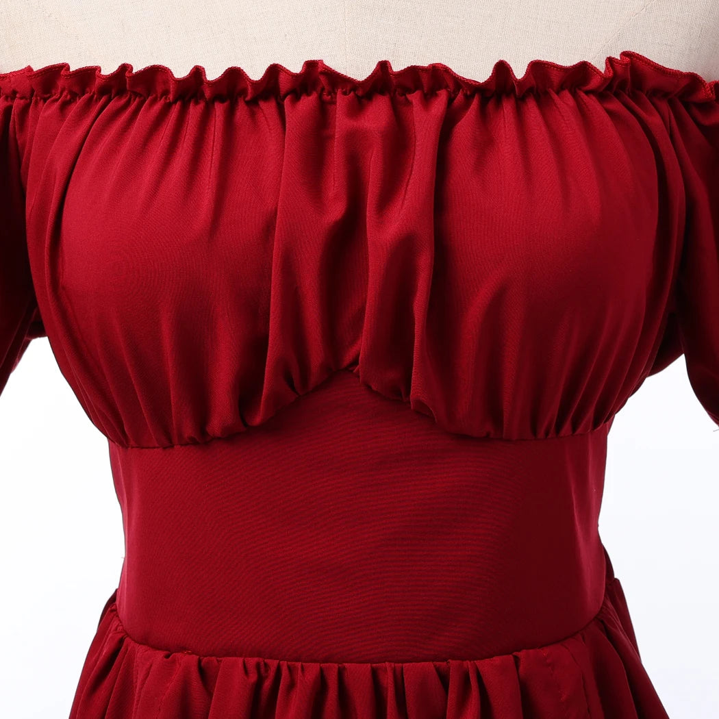 Robe Corset Pirate Épaules Dénudées – vue 6