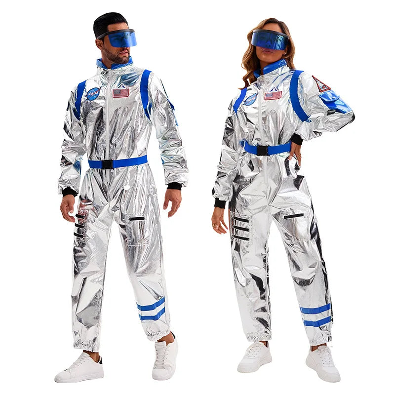 Déguisement Astronaute Adulte — Combinaison Argentée et Lunettes – vue 10