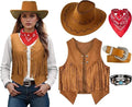 Kit Cow-Boy – Gilet à Franges, Chapeau, Ceinture et Bandana – vue 8