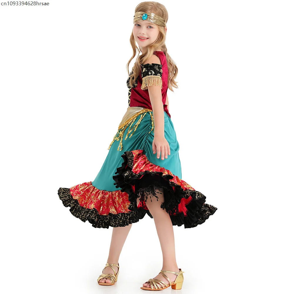 Robe de Flamenco Gitane Femme - Costume de Danse et Spectacle – vue 4