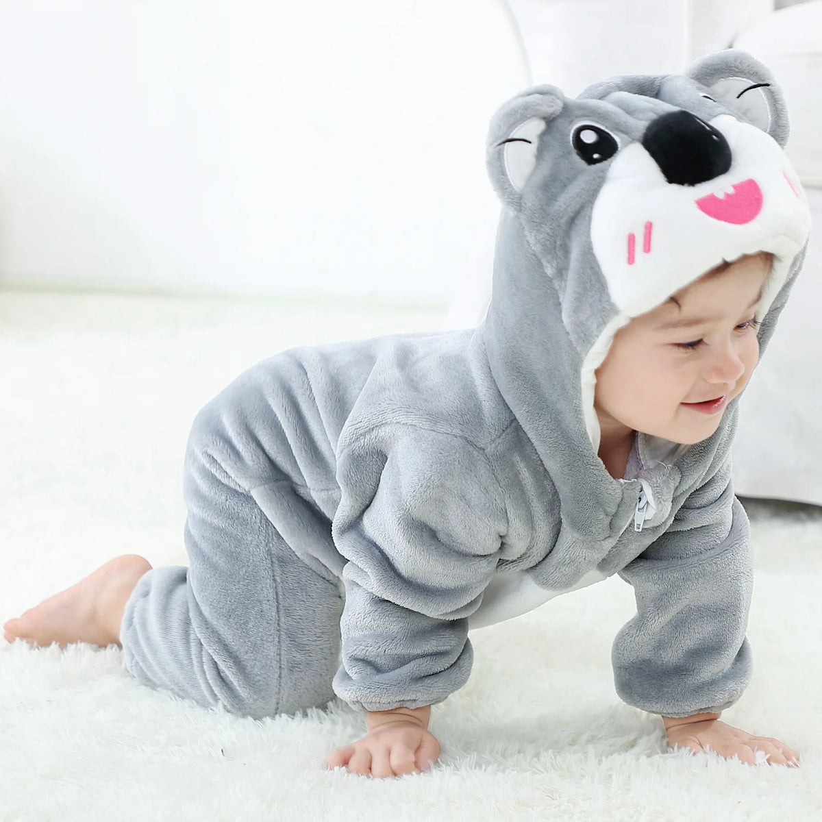 Combinaison Bébé Kigurumi – Requin, Licorne, Panda – vue 19