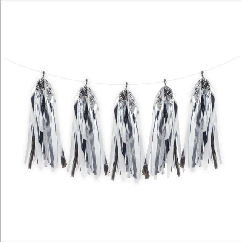 Guirlande Rideau Pompons Papier de Soie Décoration Fête – vue 20