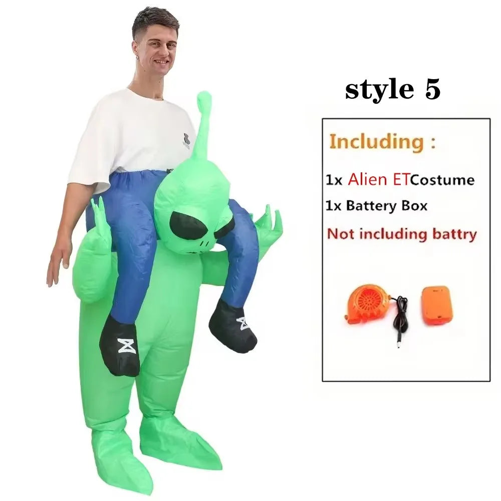 Déguisement Alien Gonflable Vert – vue 7
