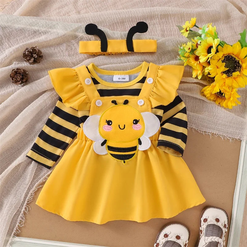 Tenue Bébé Abeille - Robe Barboteuse
