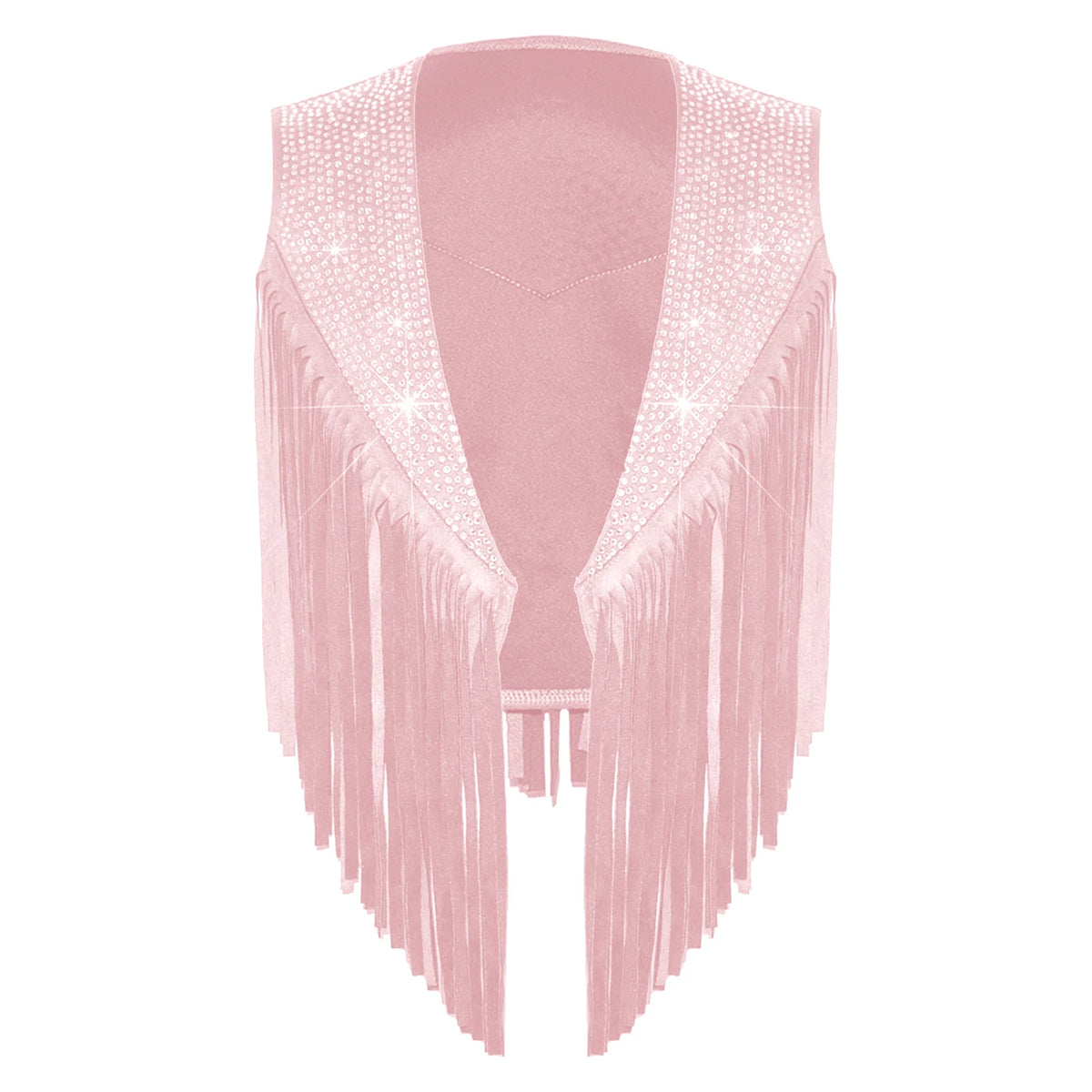 Gilet Cowgirl Fille à Franges et Strass – vue 7