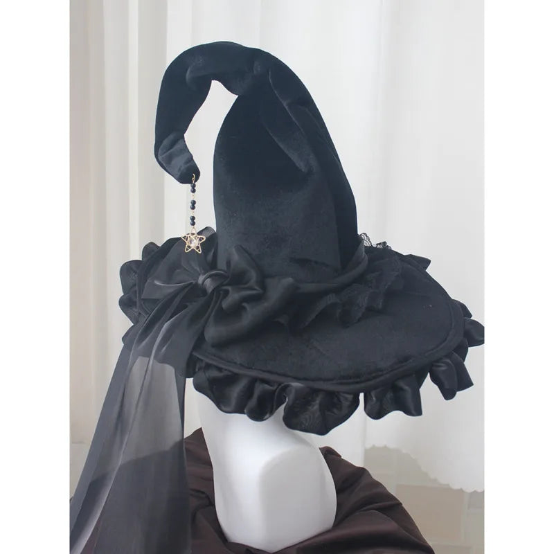 Chapeau de Sorcière Gothique avec Nœud Violet – vue 5