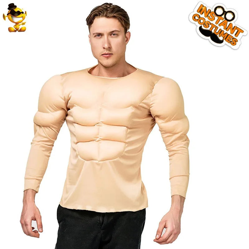 T-shirt Musclé Faux Abdos Homme - Déguisement Halloween – vue 5