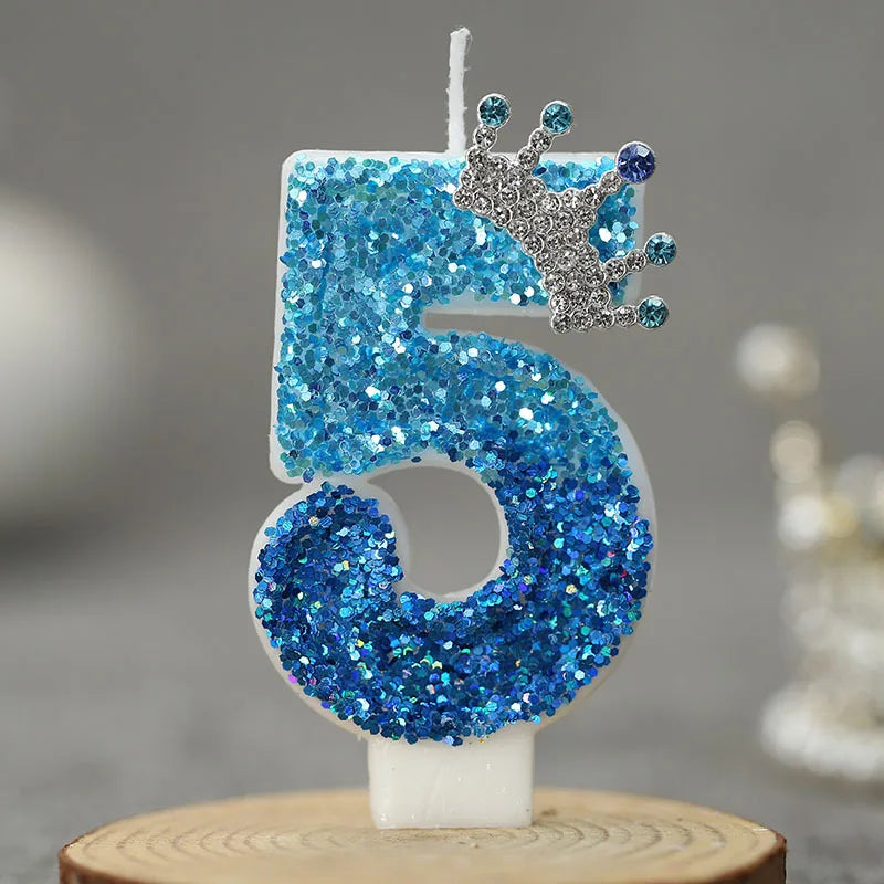 Bougie Topper Gâteau Chiffre 2 Lumineuse Couronne Princesse – vue 14