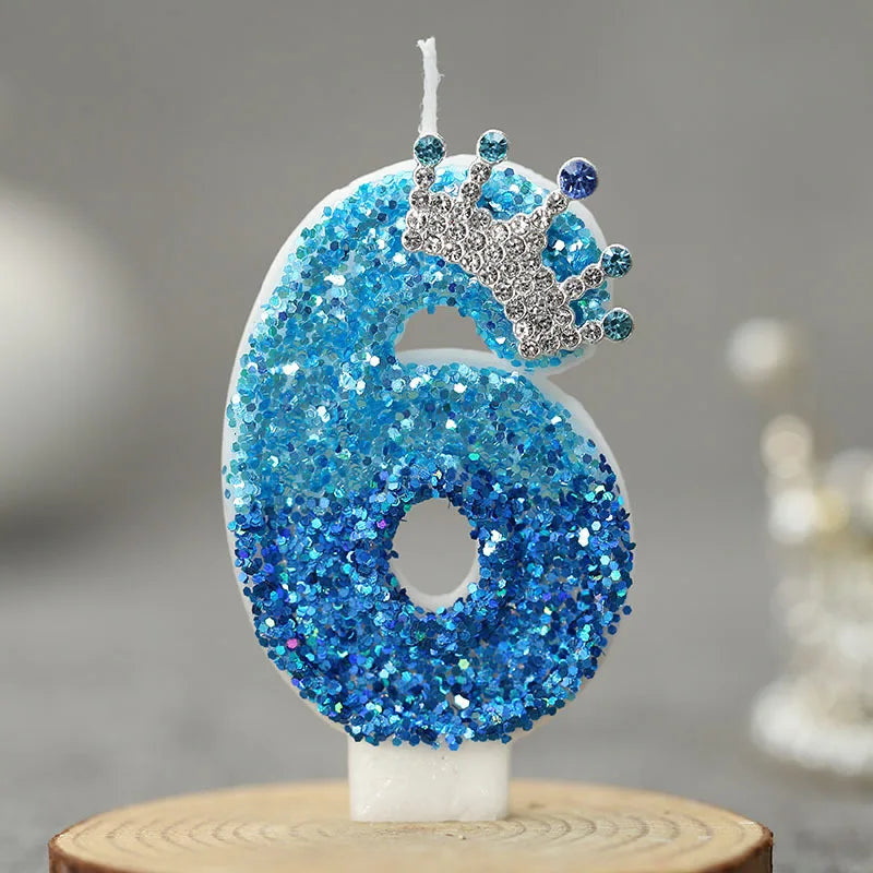 Bougie Topper Gâteau Chiffre 2 Lumineuse Couronne Princesse – vue 13