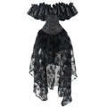 Robe Corset Gothique Noire Épaules Dénudées avec Jupe