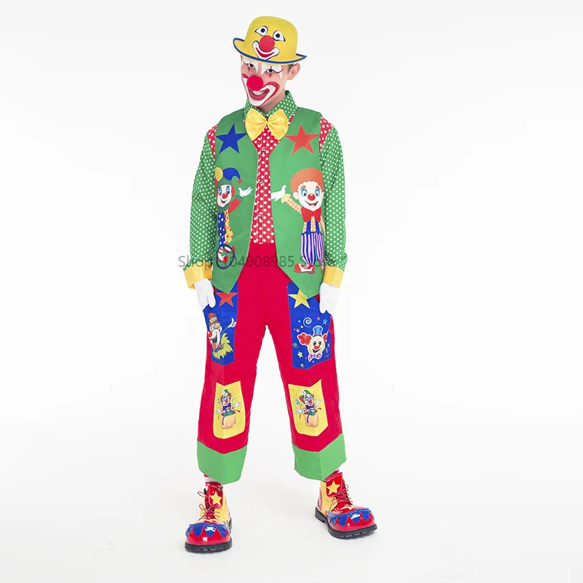 Déguisement Clown Rigolo Adulte – Tenue Colorée de Fête – vue 19