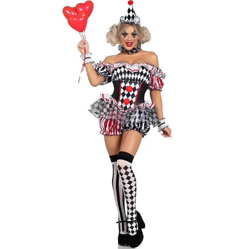 Déguisement Clown Arlequin Femme – Robe de Bouffon