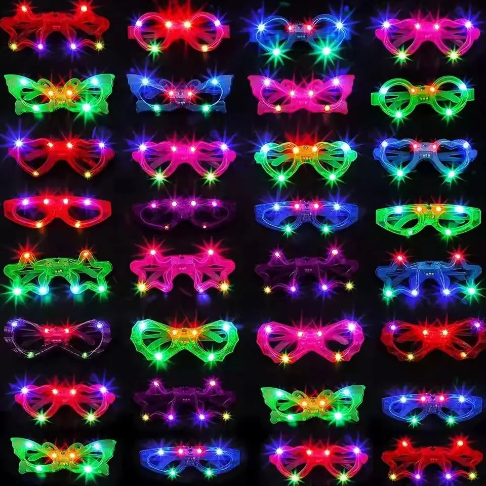 Lot de 6 Lunettes LED Lumineuses – Formes Variées – vue 2