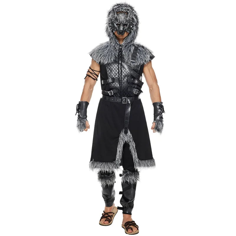 Déguisement Guerrier Loup Viking Homme – vue 2