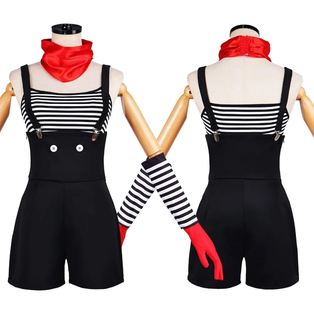 Déguisement Mime Rayé Rétro Femme – vue 4