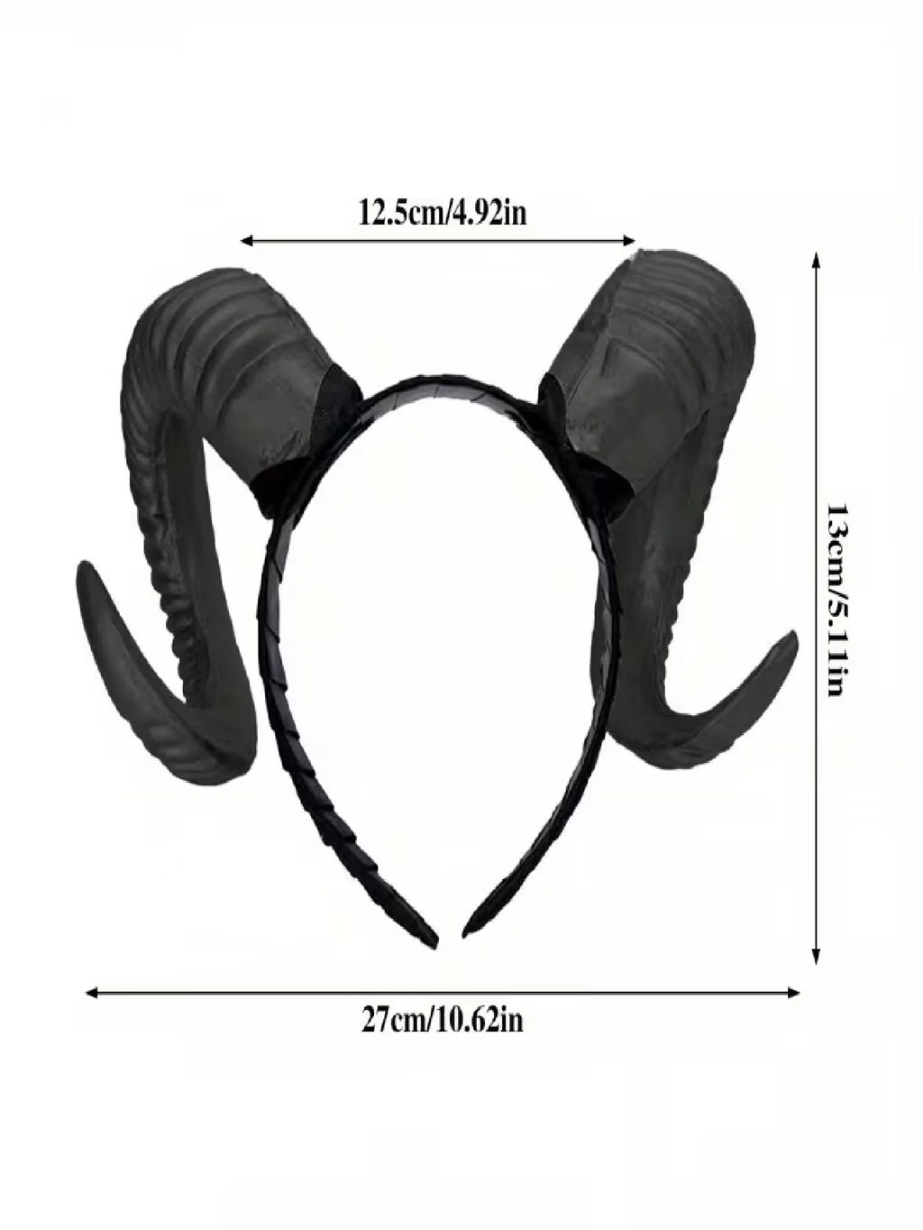Serre-Tête Cornes de Diable Noir – vue 6