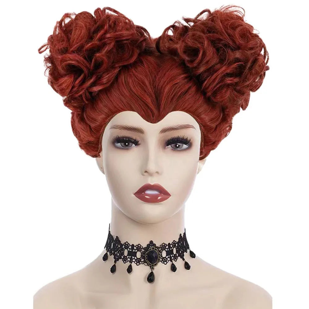 Déguisement Reine de Cœur — Robe Rouge, Couronne et Perruque – vue 6