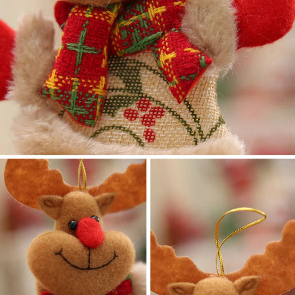 Ornements de sapin Père Noël et bonhomme de neige – vue 6