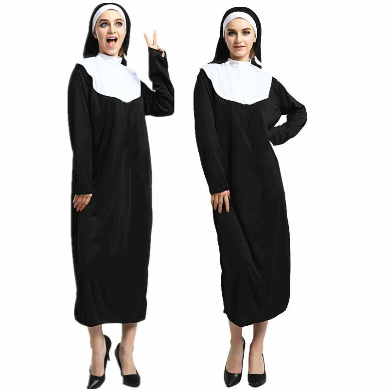 Robe de nonne noire traditionnelle – du M au XL – vue 3