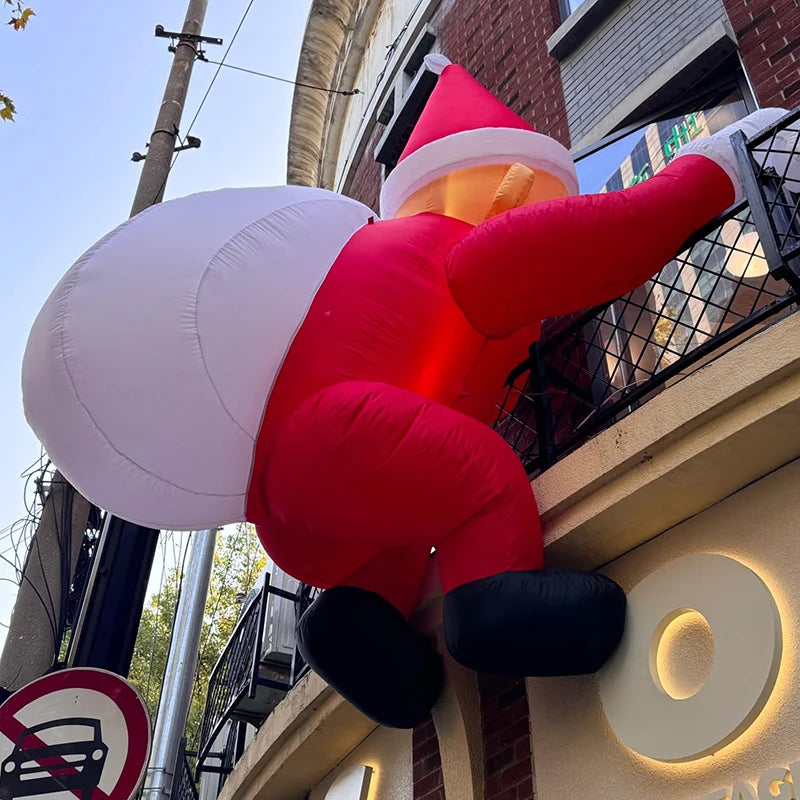 Père Noël Grimpeur Gonflable 2,4 m – Décoration Extérieure – vue 6