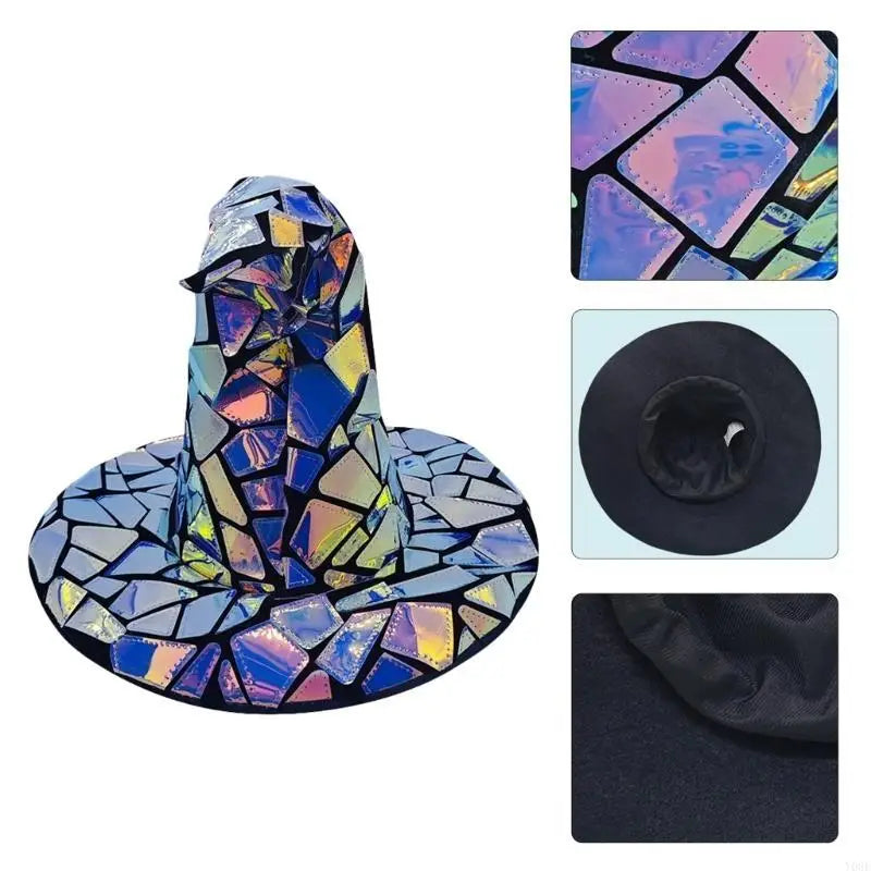 Chapeau de Sorcière à Patchs Colorés – vue 5