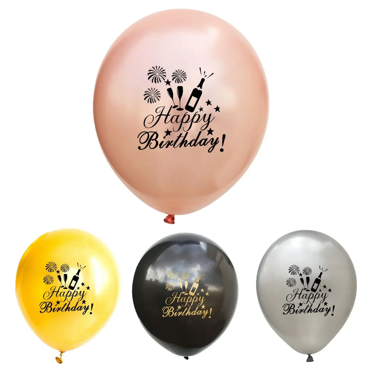 Lot de 15 Ballons Latex Or, Argent et Confettis – vue 18