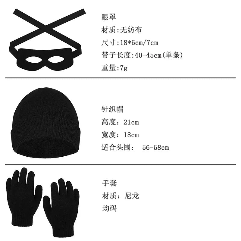 Déguisement Prisonnière Braqueuse Femme – Tenue Rayée Complète – vue 4