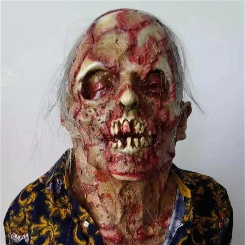 Masque Zombie Visage Pourri en Latex – vue 8