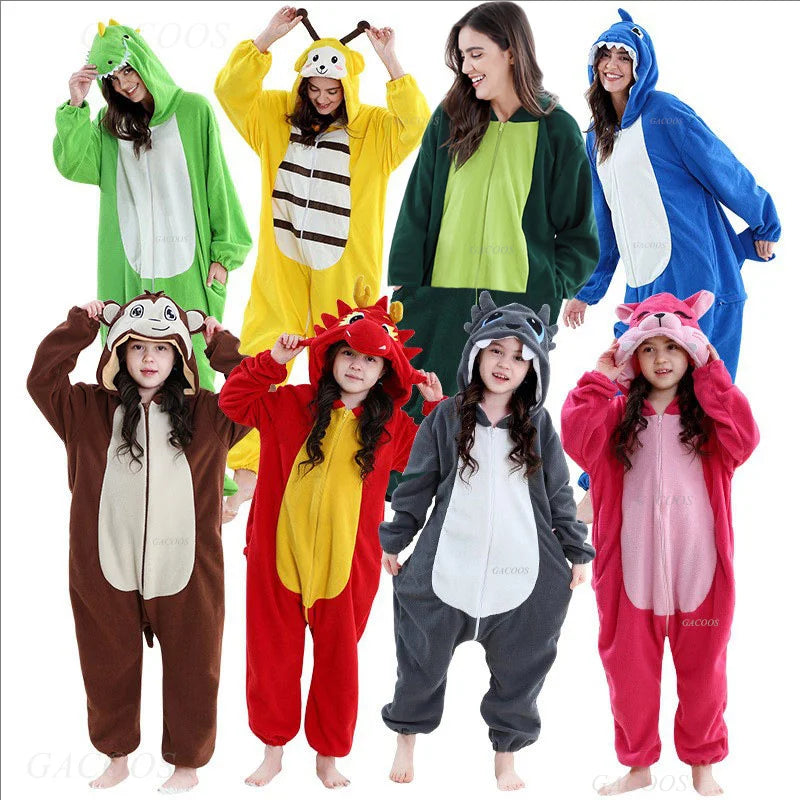Combinaison Dragon Rouge Famille – Kigurumi à Capuche – vue 6