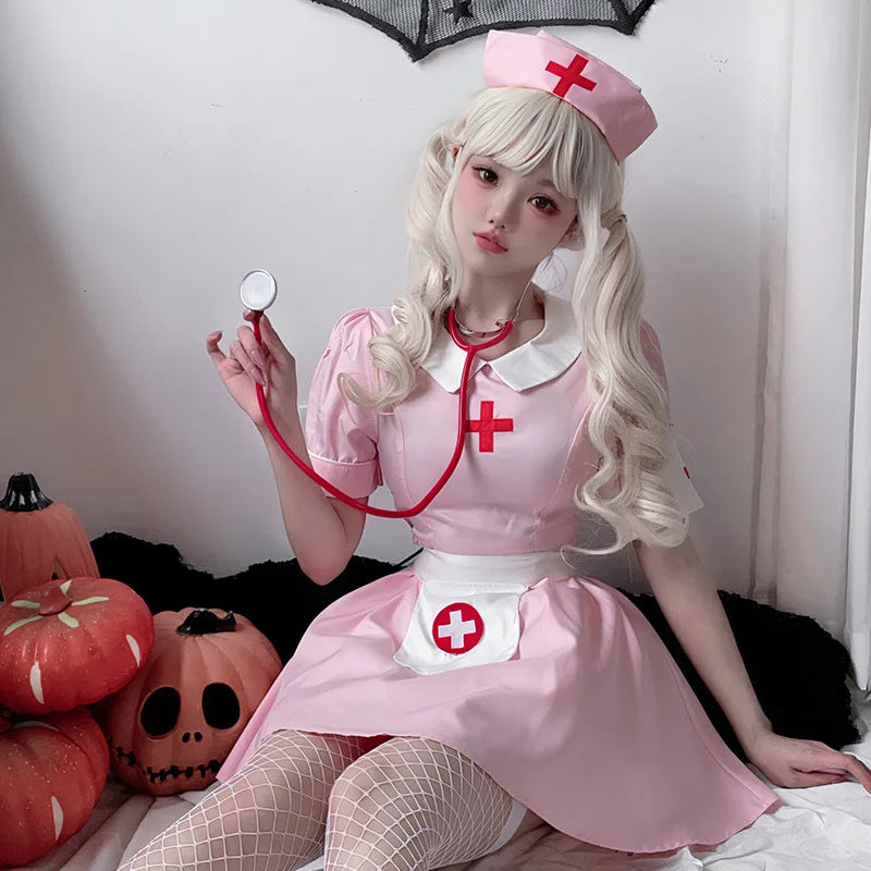 Déguisement Infirmière Rose Femme avec Accessoires – vue 3