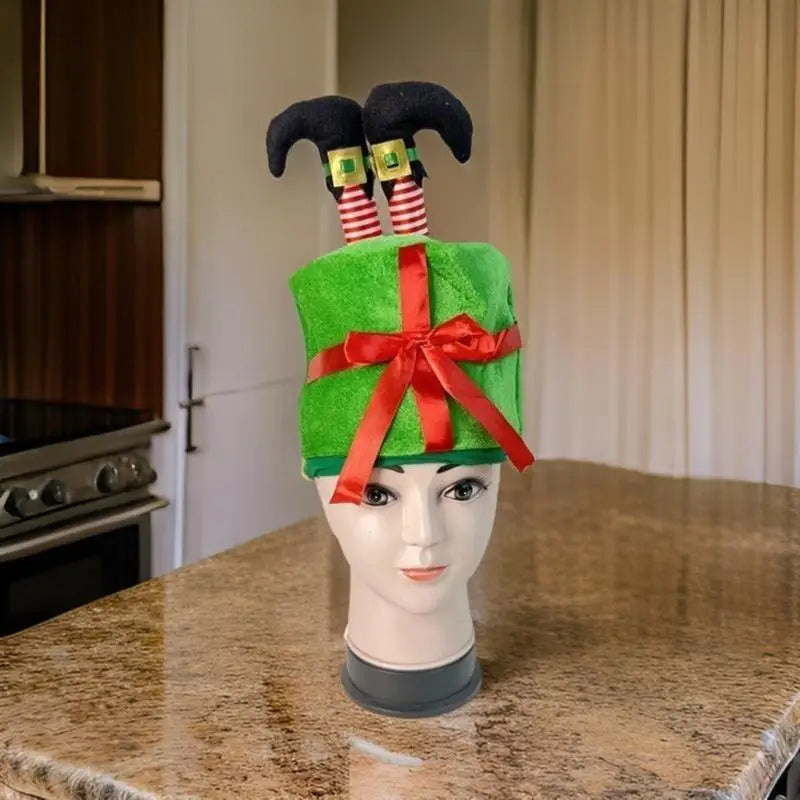 Chapeau Cadeau de Noël avec Jambes de Lutin – vue 5