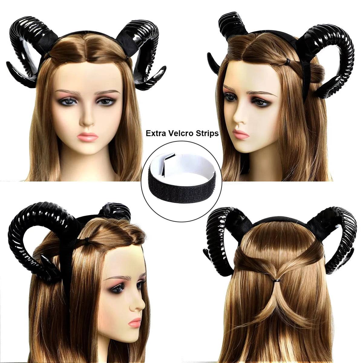 Serre-Tête Cornes de Bélier – Accessoire Démon – vue 5