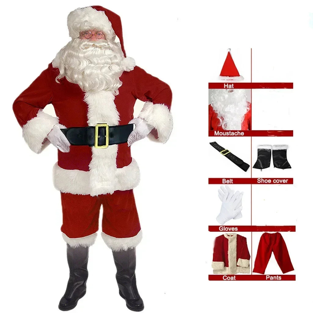 Costume Père Noël Deluxe Homme – vue 9