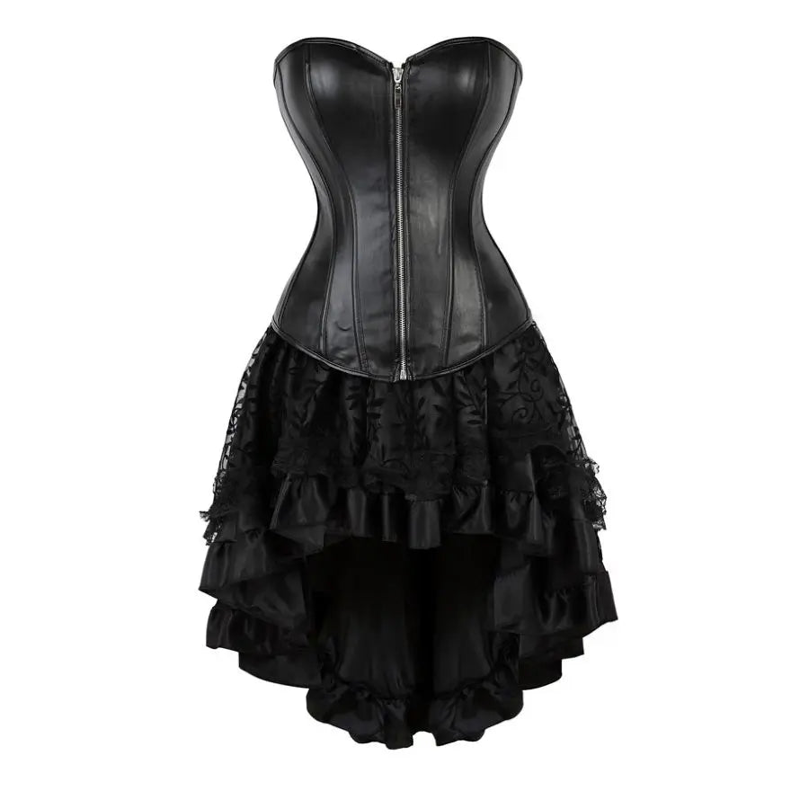 Ensemble Corset Steampunk Sexy et Jupe Asymétrique – vue 14