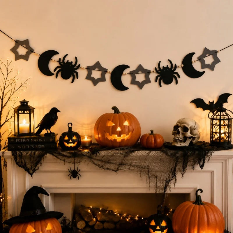 Guirlande Bannière en Feutrine Halloween - Fanions Décoratifs – vue 7