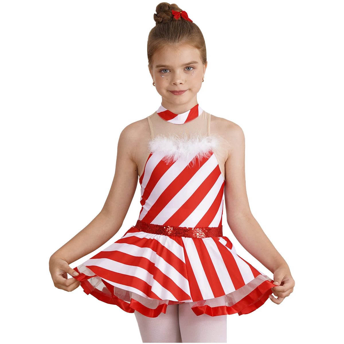 Robe Tutu Mère Noël Sucre d'Orge Fille – vue 2