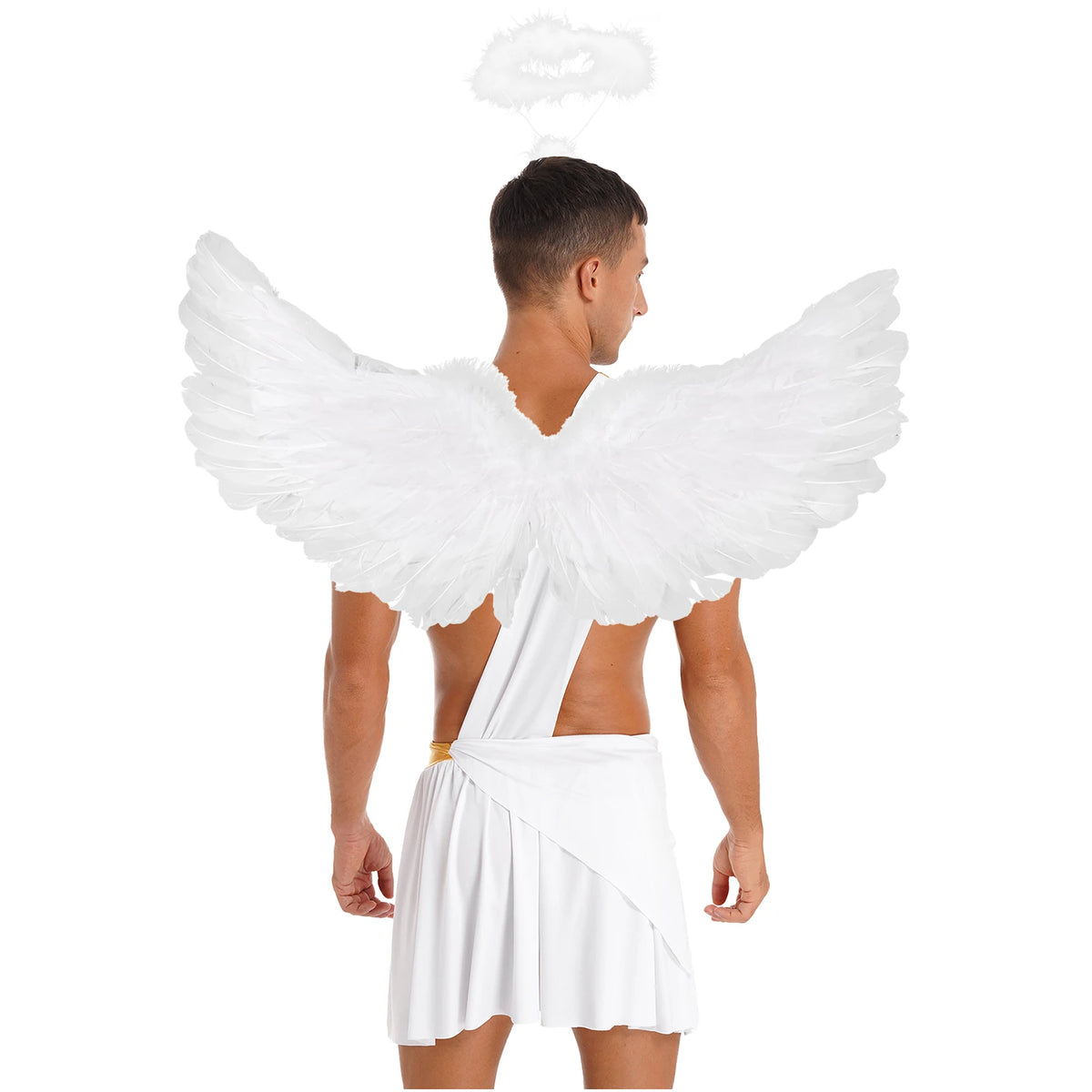 Déguisement Ange Déchu Homme – Jupe Plissée, Ailes et Serre-Tête – vue 5