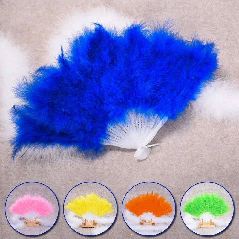 Éventail à Plumes Pliant - Style Gothique Lolita Danse – vue 2