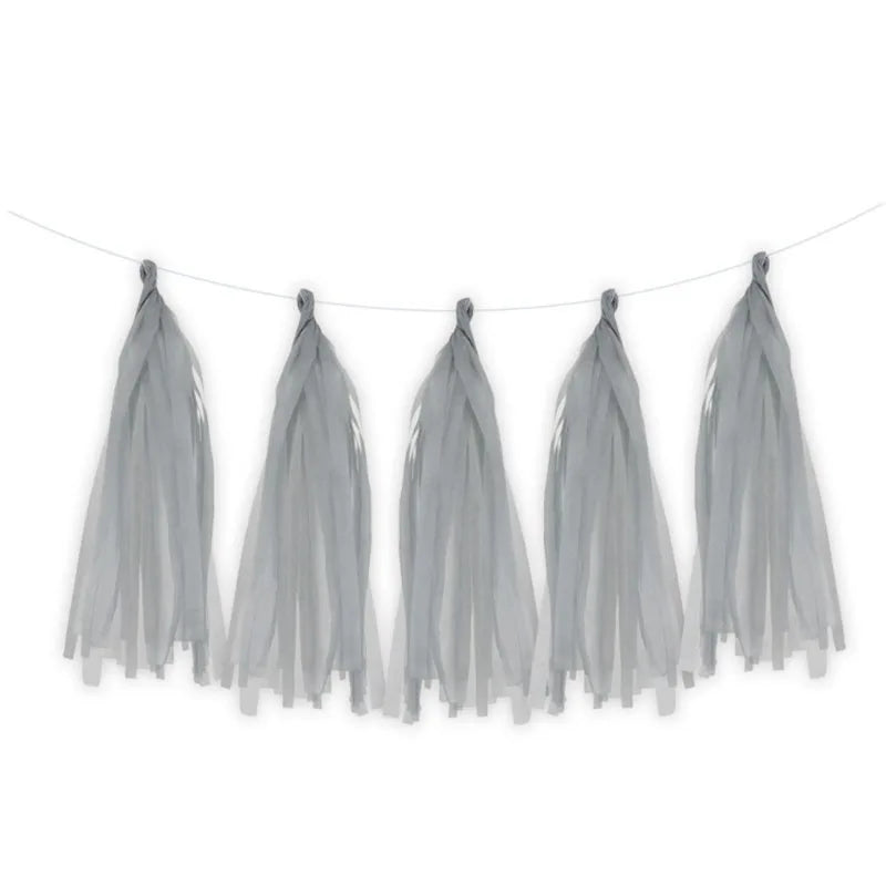 Guirlande Rideau Pompons Papier de Soie Décoration Fête – vue 11