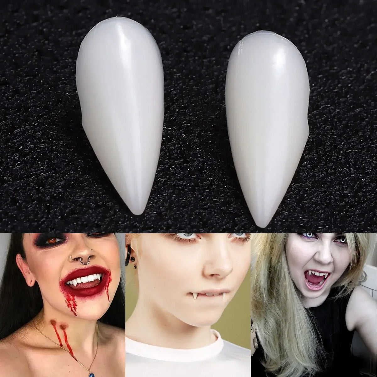 Lot de 5 Paires de Dents de Vampire – vue 4