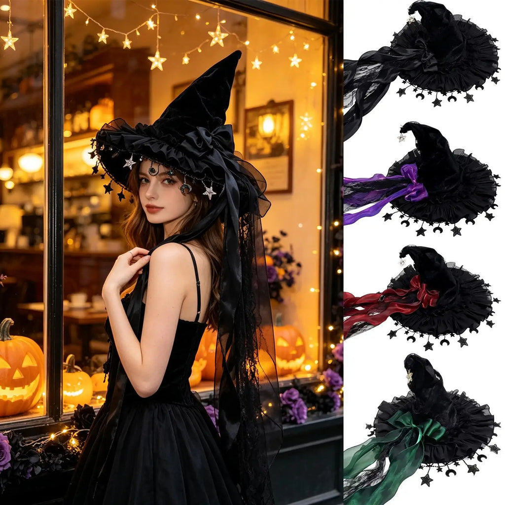 Chapeau de Sorcière Gothique à Nœud – vue 6