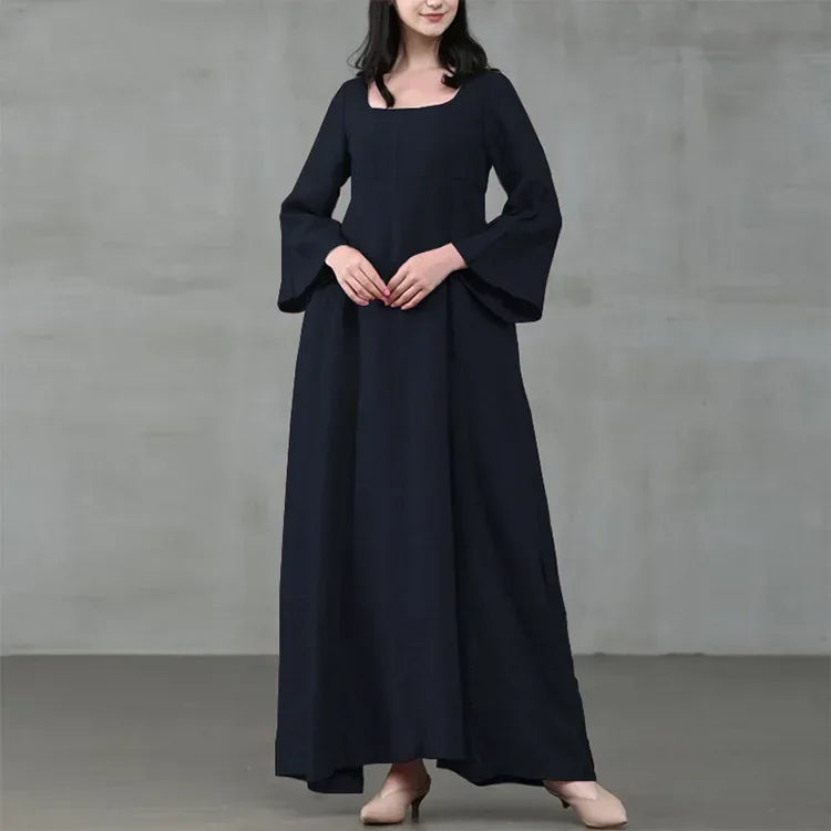 Robe Longue Médiévale Femme en Coton – vue 5