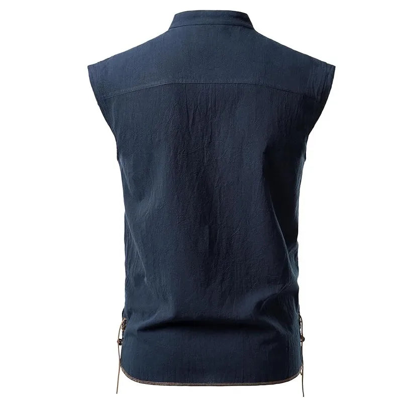Chemise Pirate Sans Manches à Lacets Homme – vue 5