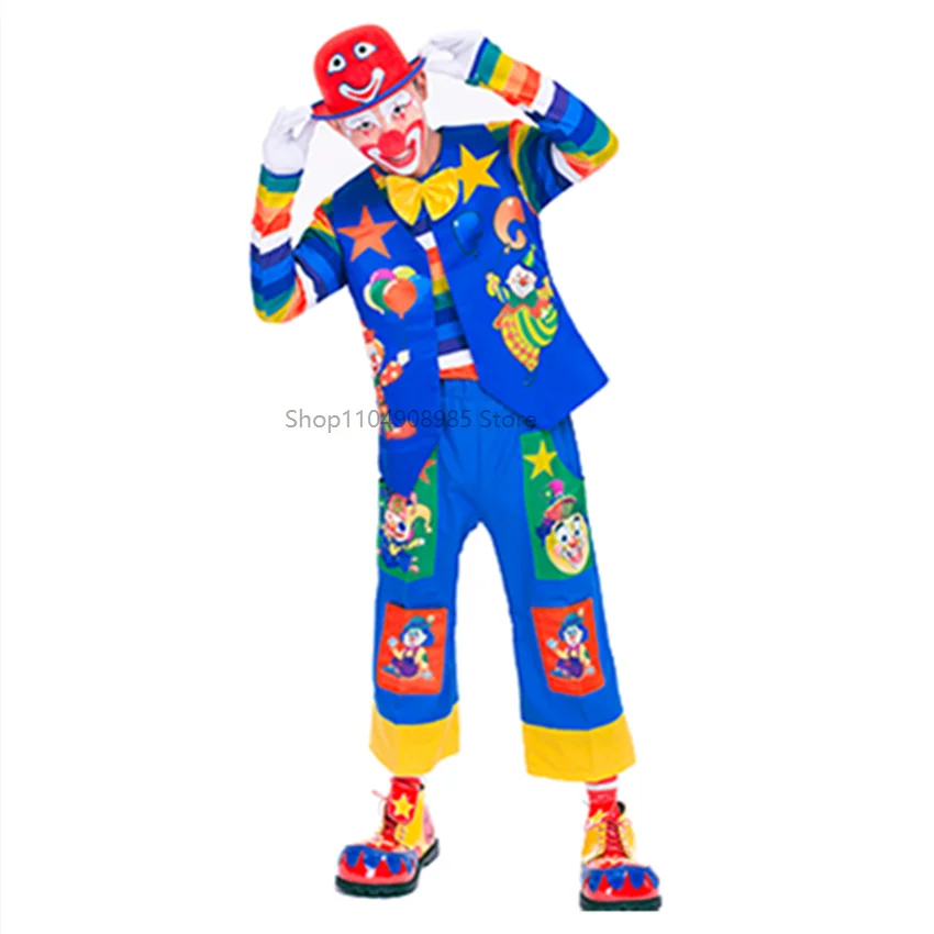 Déguisement Clown Rigolo Adulte – Tenue Colorée de Fête – vue 2