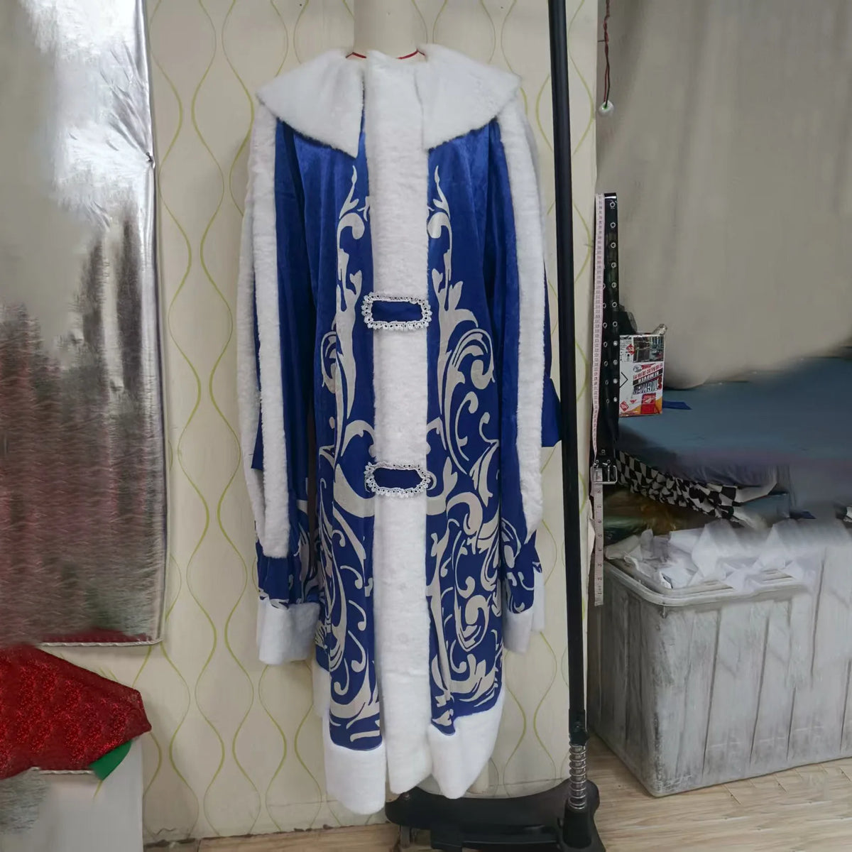 Costume de Père Noël Rouge ou Bleu – Ensemble Complet – vue 6