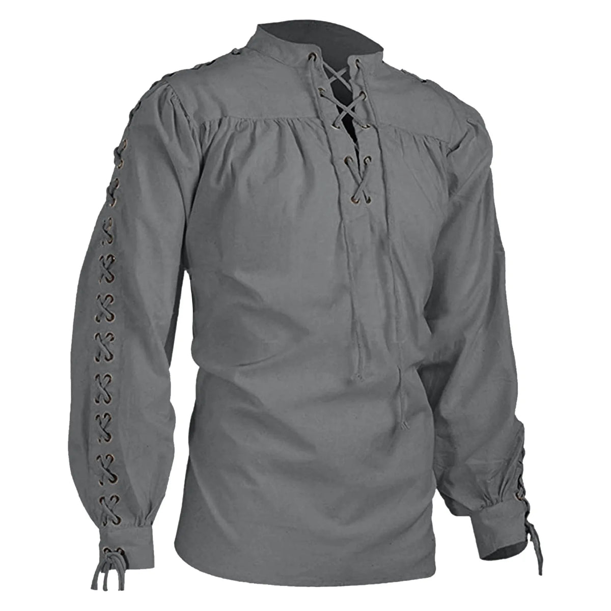 Chemise Pirate Viking à Col Volanté Homme – vue 2
