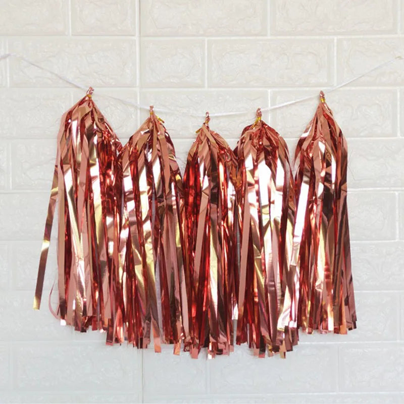 Guirlande Rideau Pompons Papier de Soie Décoration Fête – vue 8