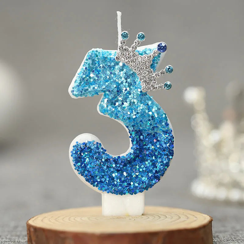 Bougie Topper Gâteau Chiffre 2 Lumineuse Couronne Princesse – vue 10