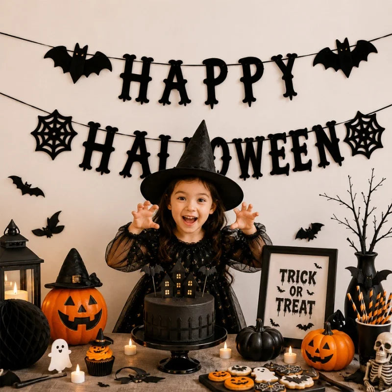 Guirlande Bannière en Feutrine Halloween - Fanions Décoratifs – vue 2